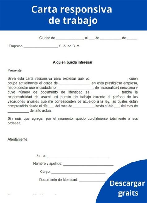Carta Responsiva Vehicular Formatos Y Ejemplos Word Para Imprimir