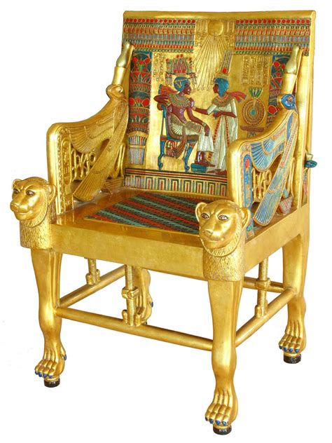 The Golden Throne Of Tutankhamun Throne Egyptian Furniture Egyptian