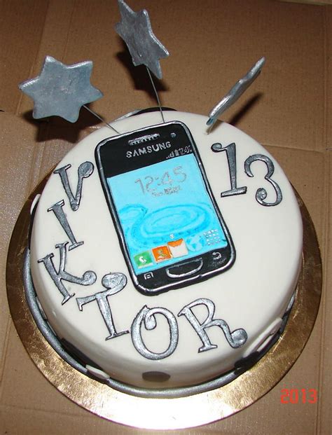 This Is A Fondant Cake With Fondant Samsung Galaxy Cell Phone Cake