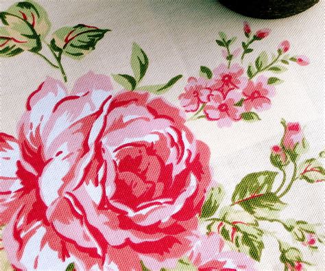 Floral Fabric Cabbage Rose Cream