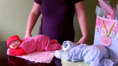 How To Make A Diaper Baby Sleeping Baby Girl Diaper Cake Youtube
