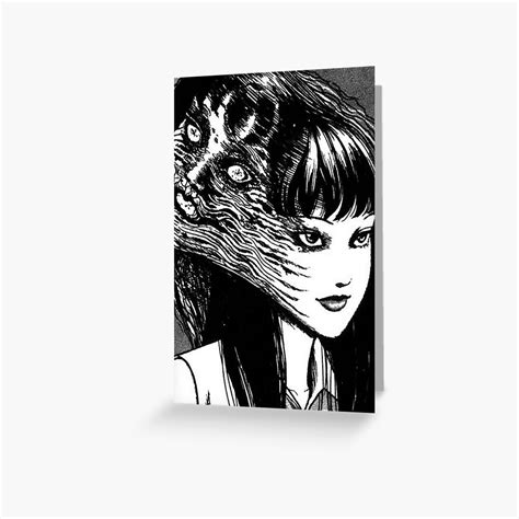 Junji Ito Two Faces Greeting Card For Sale By Weloveanime Redbubble