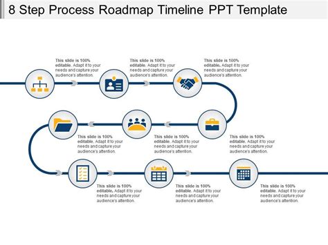 8 Step Process Roadmap Timeline Ppt Template Powerpoint Templates