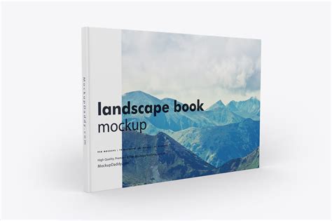 Landscape Book Mockup Mockup Daddy