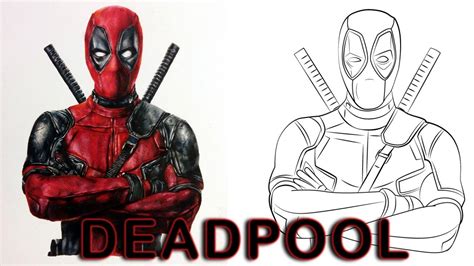 Deadpool Drawing Easy Sketch How To Draw Deadpool Character Step By