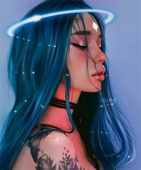 Blue Haired Angel💙 Digital Art Girl Girly Art Anime