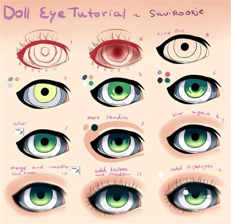 Step By Step Doll Eye Tutorial By Saviroosje On Deviantart Dolls