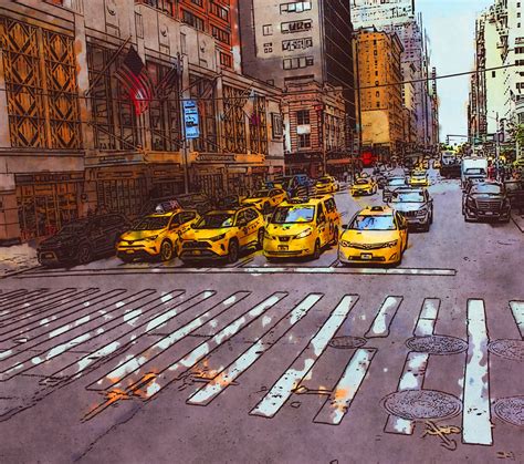 NYC Cabs Free Stock Photo - Public Domain Pictures