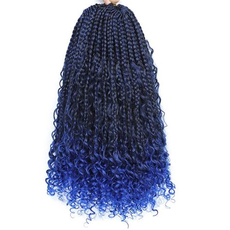 Buy Box Braid Crochet Hair 8packs Goddess Hair Braiding With Curly