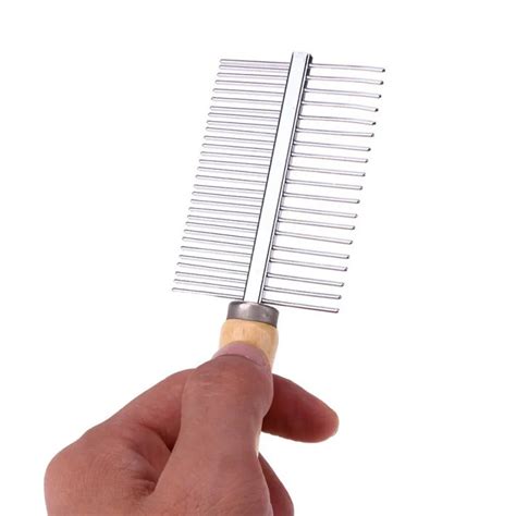 Pet Dog Professional Comb Stainless Steel Rake Double Row Brush Comb