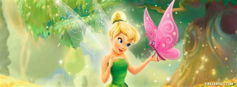 Tinkerbell And Butterfly Friend Facebook Cover
