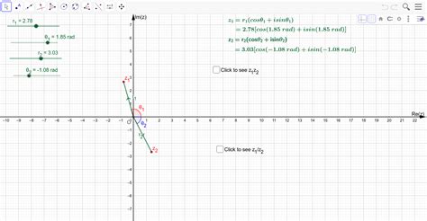 Multiplication And Division Of Complex Numbers In Modulus Argument Form GeoGebra