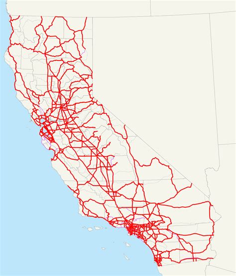 Printable California Road Map