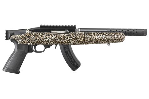 Ruger 22 Charger Lite 22 Lr Rimfire Pistol With Leopard Camo Stock