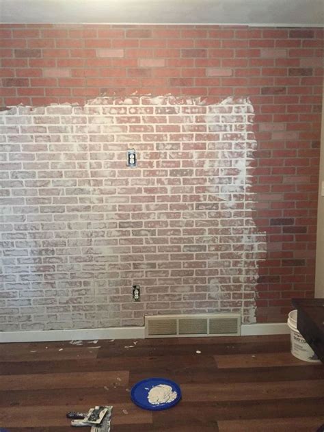 Diy Faux Brick Accent Wall Tutorial With Whitewash — Greywoodmama