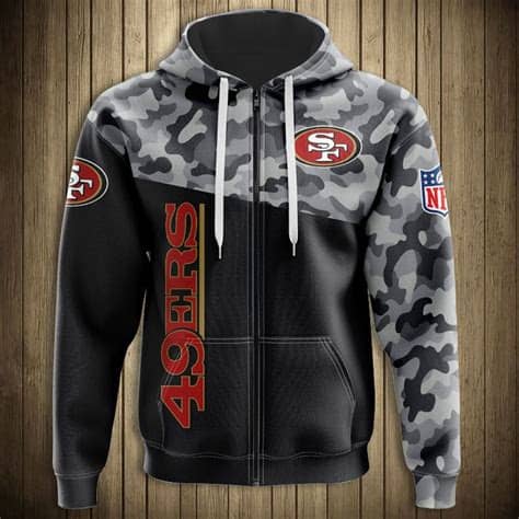 Choose from several designs in san francisco 49ers hoodies, crew neck sweatshirts and more from fansedge.com. San Francisco 49ers Military Hoodies 3D Sweatshirt Long ...