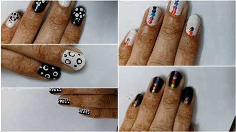 Simple Dotting Nail Art Designs For Beginners Youtube