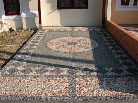 Desain gambar pagar rumah minimalis batu alam. 30 Gambar Lantai Carport Batu Kali - JASA BATU SIKAT
