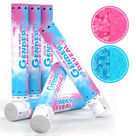 Buy Effieler Gender Reveal Confetti Cannon Set Of 4 Mixed 2 Blue 2