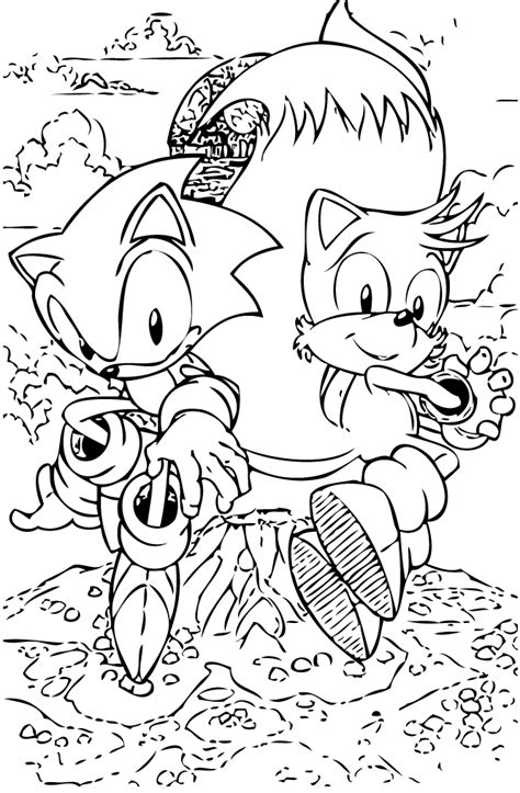 97 Dessins De Coloriage Sonic à Imprimer Sur Page 3