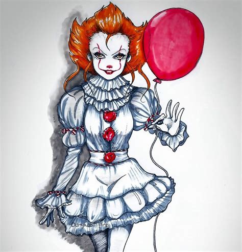 Pennywise Female Ver02 By Danykabii Horror Movie Art Pennywise