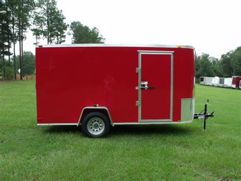 Red 6x12 All Tube Enclosed Trailer 685 American Trailer Pros