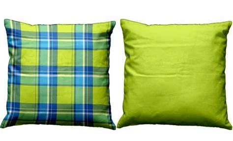 green check 2 20s x 10s x 40 x36 cotton yarn dyed cushion cover size 45 x4 5 cm at rs 136