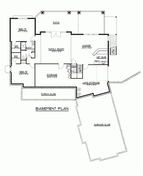Mountain House Plan With Walkout Basement Craftsman Style House Plans
