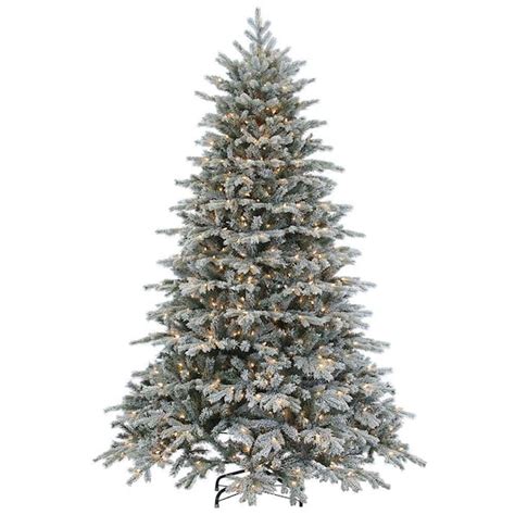 Sterling 75 Ft Pre Lit Natural Cut Flocked Vermont Spruce Artificial
