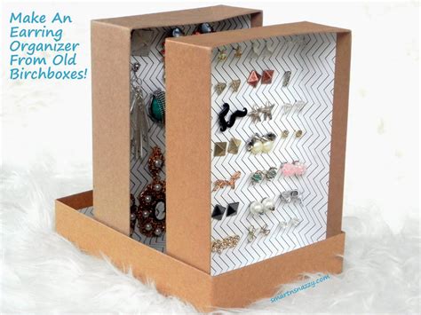 Smart N Snazzy Diy ~ Upcycled Birchboxes Into Earring Organizer