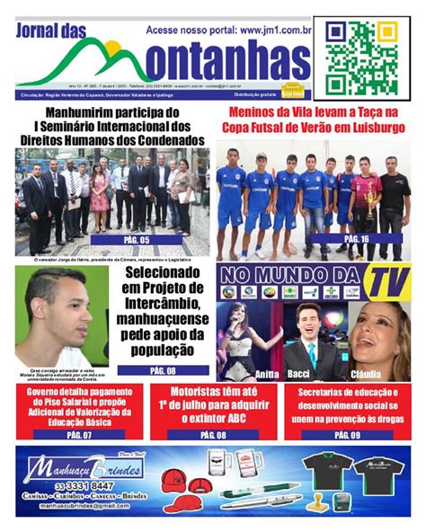 Edi O De Abril De Jm Jornal Das Montanhas