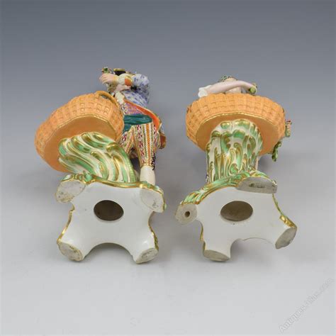 antiques atlas pair minton porcelain sweetmeat figures model 84
