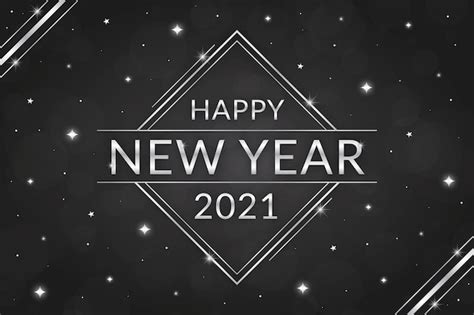 Free Vector Silver New Year 2021