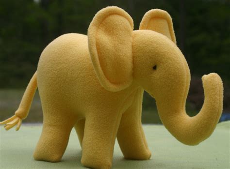Yellow Stuffed Animal Elephant