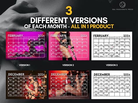 Adult Sex Calendar 2024 Printable Calendar With 365 Different Sex Ideas Celebrate Valentines