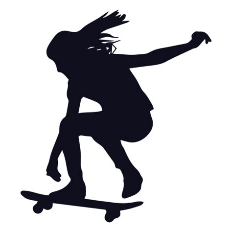 Girl Skater Silhouette Skater Transparent Png And Svg Vector File