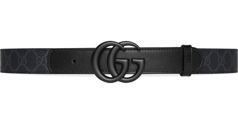 Gucci Gg Supreme And Leather Double G Belt In Black For Men Lyst Canada