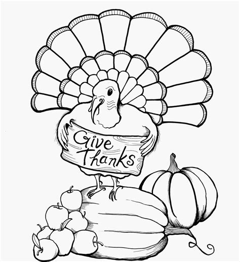 Turkey Printable Coloring Page