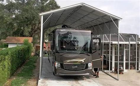 Building an rv carport is something that any diy enthusiast should be able to manage without much of a problem. 18x45 Camper Carport| Metal RV Carport| Metal Carport for RV