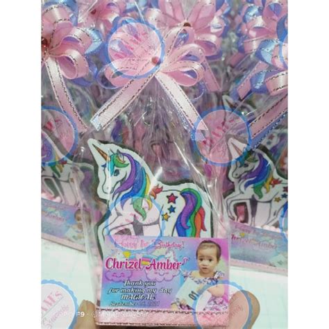 Rubberized Unicorn Souvenir For Christening And Birthday Shopee Philippines