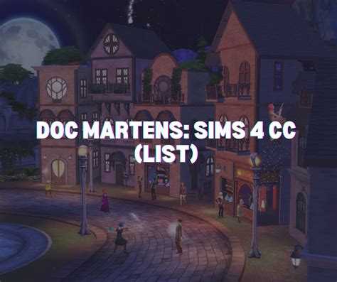 Doc Martens Sims 4 Cc List