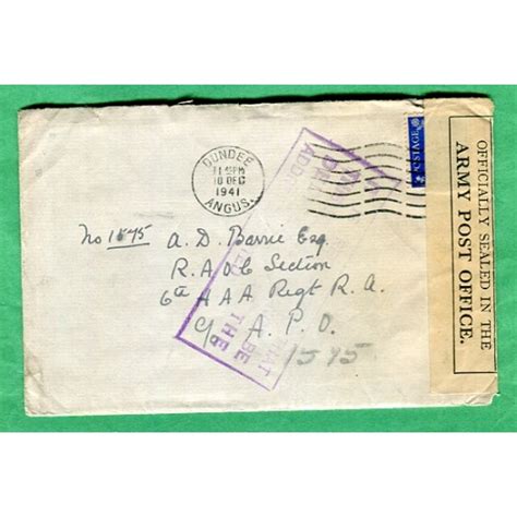 Warcovers Military Postal History For Sale 1941 Cover