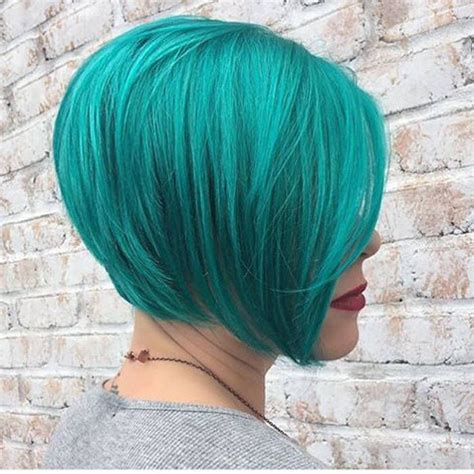 Beautiful Teal Hair Color Short Hairstyle Done By Taylor