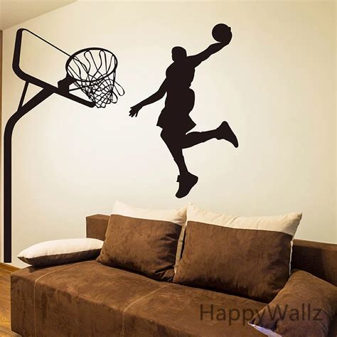 Basketball Wall Sticker Basketball Player Wall Decal Diy Sport Wall