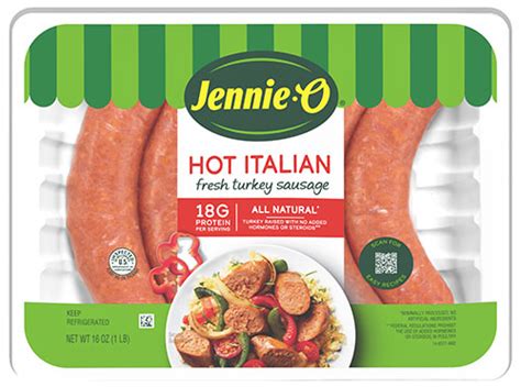 Lean Hot Italian Turkey Sausage Jennie O® Product