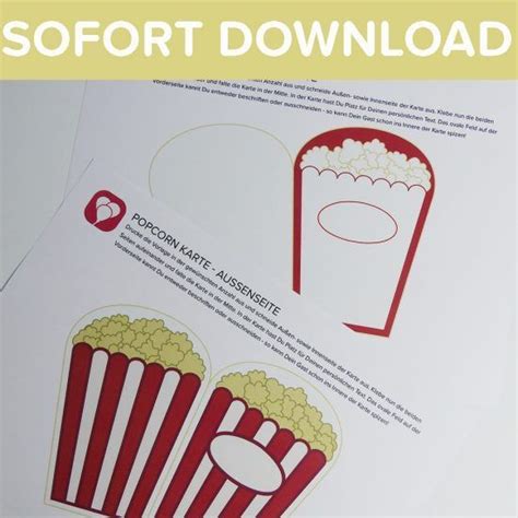 Hallo, meine freundin wurde vor ca.1 monat 13 jahre alt. Popcorn Karte als Kino Einladung oder Kino Gutschein - balloonas.com | Kino party, Einladungen ...