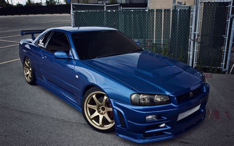 X Resolution Blue Coupe Nissan Skyline Nissan Skyline GT R R GT R HD Wallpaper
