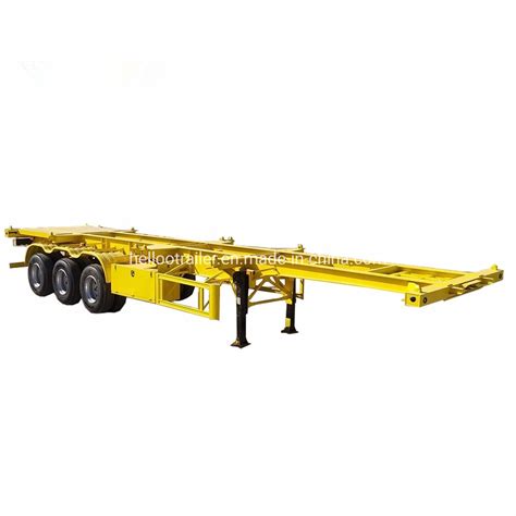 20ft 40ft 2 Axle Skeleton Container Skeletal Semi Trailer Chassis Frame