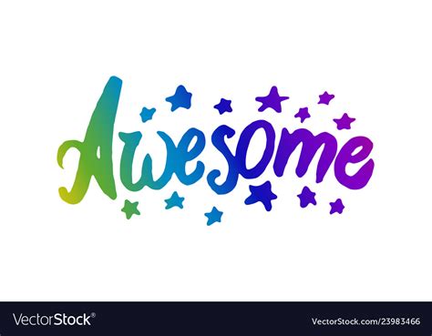 Concept Of Awesome Phrase Word Royalty Free Vector Image