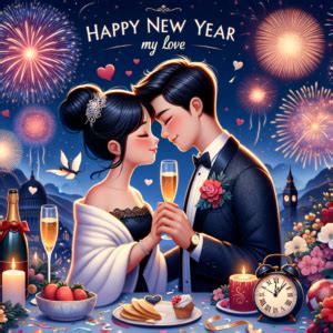 Frases de Feliz Año Nuevo para mi novia o novio